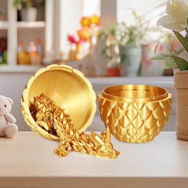 Small Dragon Eggs with Dragon Inside 3D Printed Surprise Funny Gifts for Kids Articulated Dragon Fidget Toys for Adults Executive Desk Toys Office Room Decor Gold.jpg