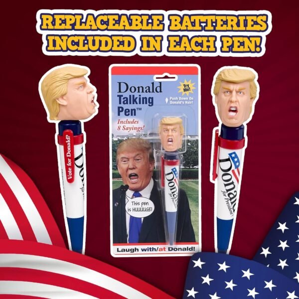 Talking Presidential Pen Political Collectible with Multiple Authentic Voice Recordings Unique Patriotic Keepsake Funny Conversation Starter Pen.jpg
