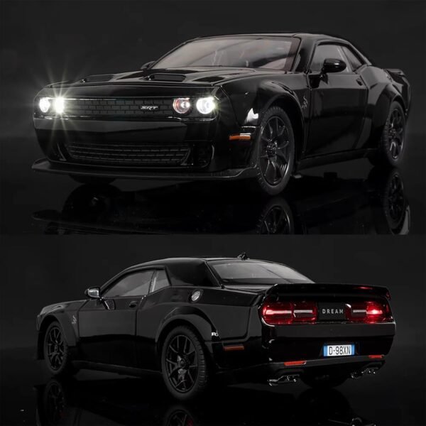 Toy Car Model 132 Challenger Hellcat Alloy Model Car with Light and Sound Collectible Model Cars Pull Back Toy Vehicles for Boys Children Age 3 Year Old.jpg