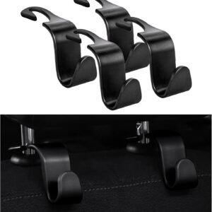 Ziciner 4 PCS Car Seat Headrest Hooks Backseat Hangers Storage.jpg