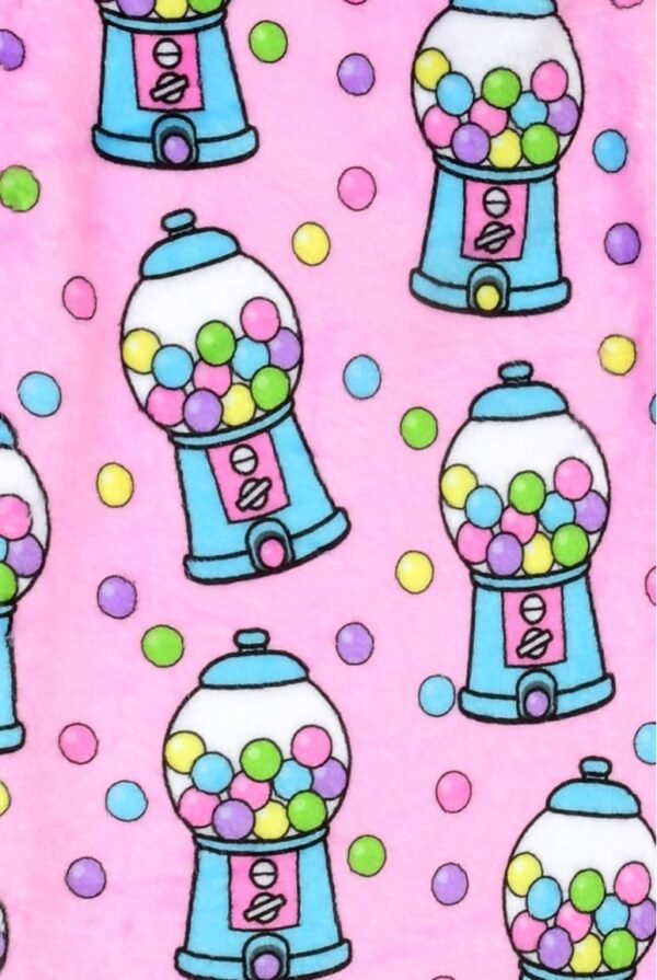 iscream Candy Print Silky Soft Plush 56 x 60 Fleece Throw Blanket Bubblegum Fun.jpg