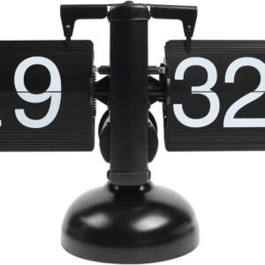 mooas Flip Desk Clock Black Retro Vintage Design Auto Flip.jpg