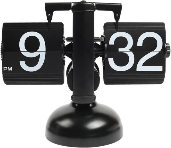 mooas Flip Desk Clock Black Retro Vintage Design Auto Flip.jpg