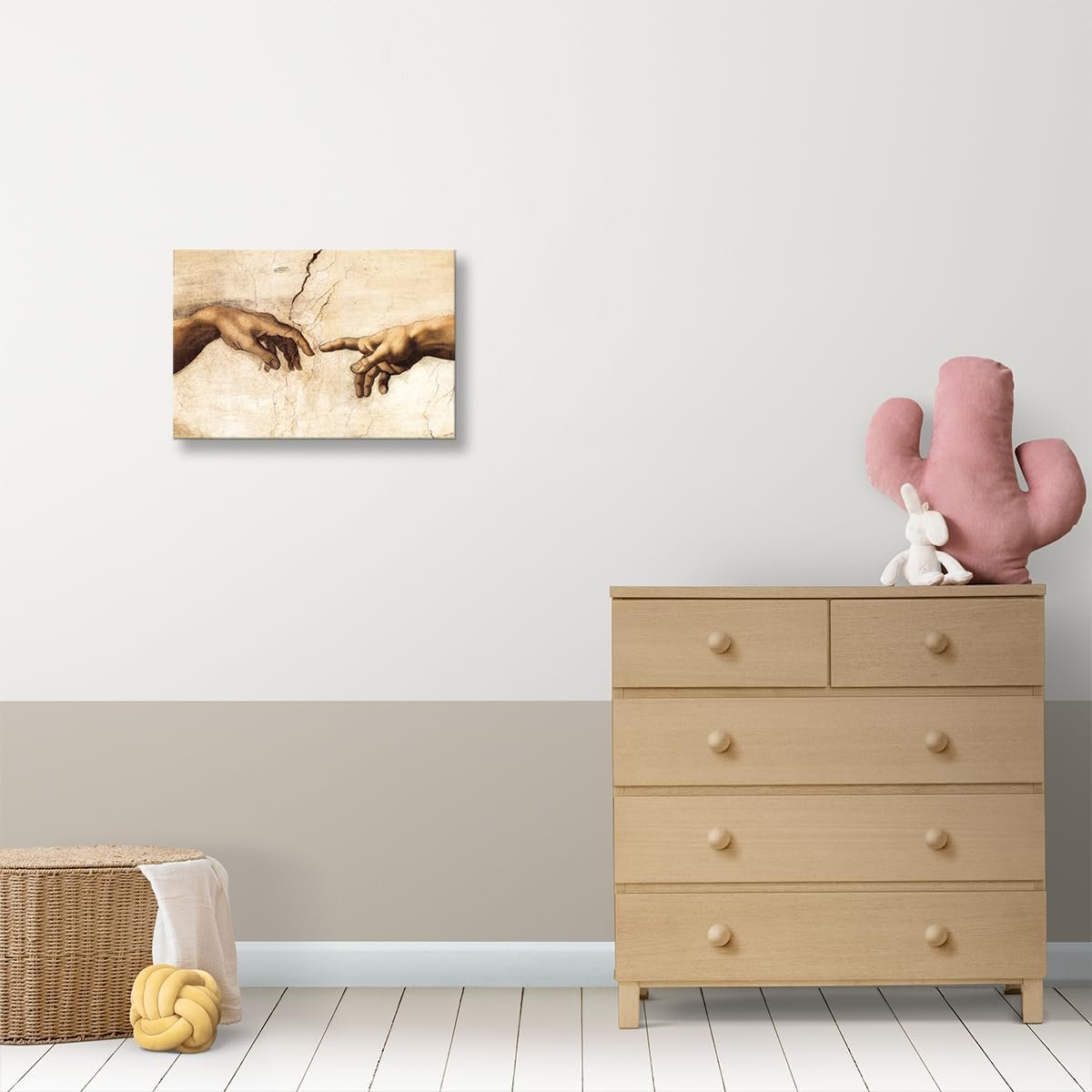 1755872653 Wallpicss Vintage Renaissance Creation of Adam Wall Art Famous Painting Posters Framed Prints Hand of God Wall Art Canvas Wall Hanging Picture Wall Decor 12x18 inches.jpg