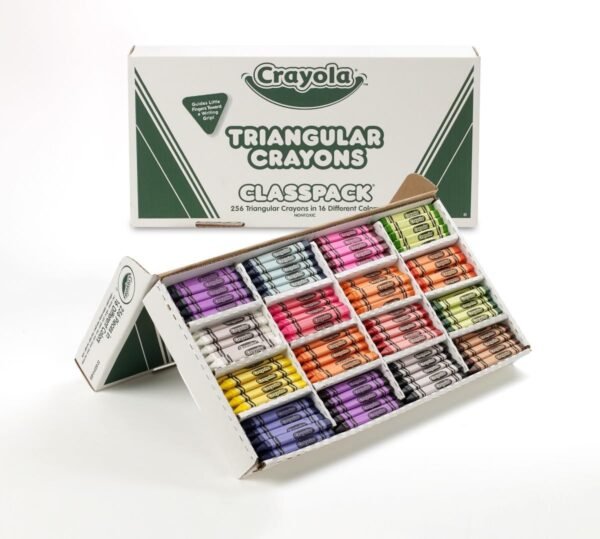 1756157052 Crayola Triangular Crayon Classpack 256ct 16 Assorted Toddler Crayons Anti Roll Bulk Back to School Essentials Preschool Teacher Classroom Must Haves.jpg