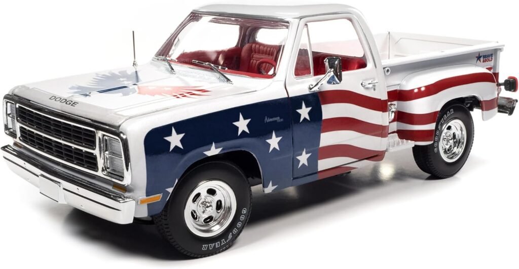 1980 D150 Adventurer Pickup Truck White with American Flag Graphics.jpg