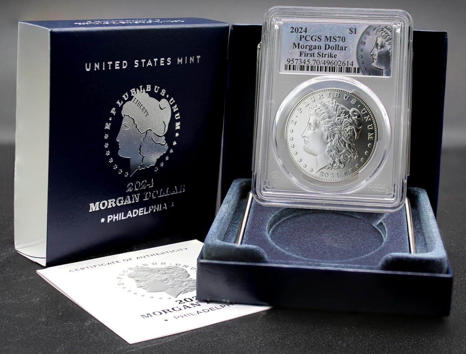 2024 American Silver Morgan Dollar Coin MS 70 First Strike with Original Government Packaging 1 PCGS MS70.jpg