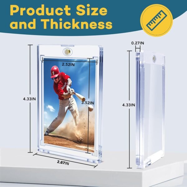 32ct Magnetic Card Holders 35pt One Touch Card Holder U V Protection Hard Plastic Case for Trading Cards Display Case for Sports Baseball Football Game Cards.jpg