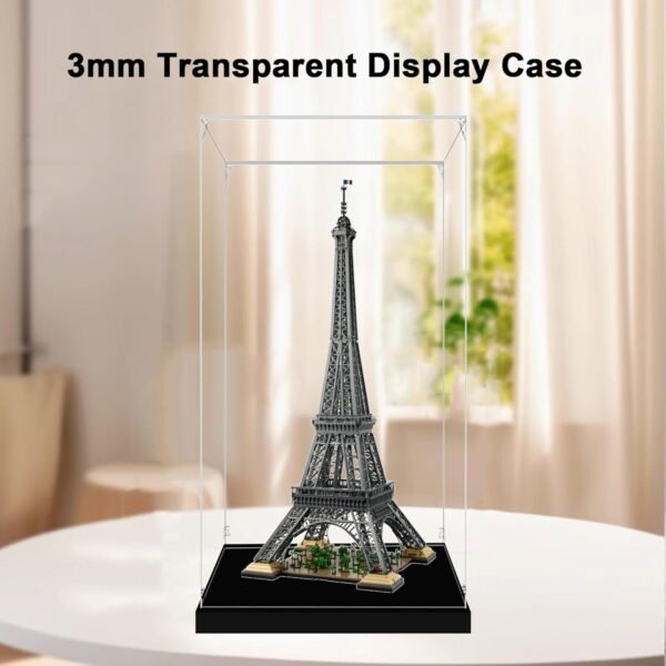 Acrylic Transparent Collectible Display Case for Lego 10307 Paris Eiffel Tower Block Model. Display Case Showcase Dust Collection Display Case Onl 3mm Transparent.jpg