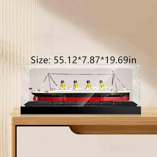 Applicable to Lego 10294 Titanic Acrylic Display Box55.127.8719.69inProtect Your Collectibles from Dust with a Clear ShowcaseBox Only Model NOT Included3MM.jpg