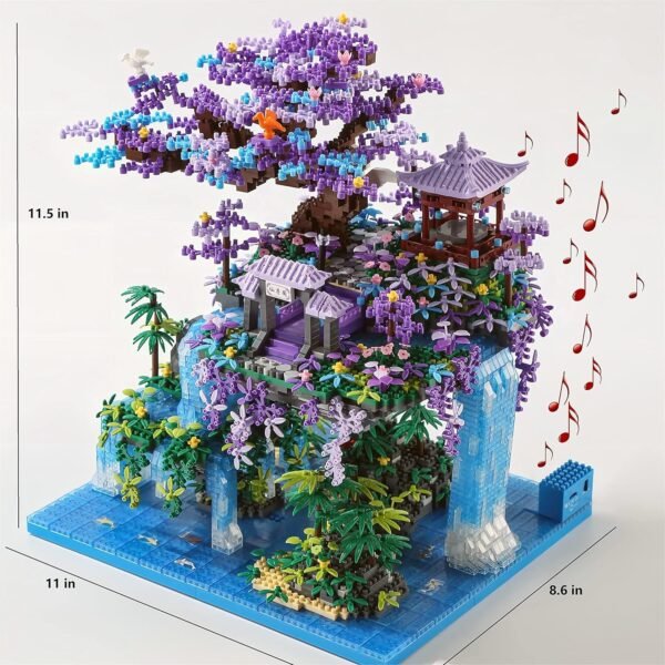 Cherry Blossom Tree Building Set with Box 4574Pcs Original Scene Music Japanese Sakura Tree HouseType Symphony Cherry Bonsai Tree Lights Building Kit Cherry Blossom Building Set.jpg