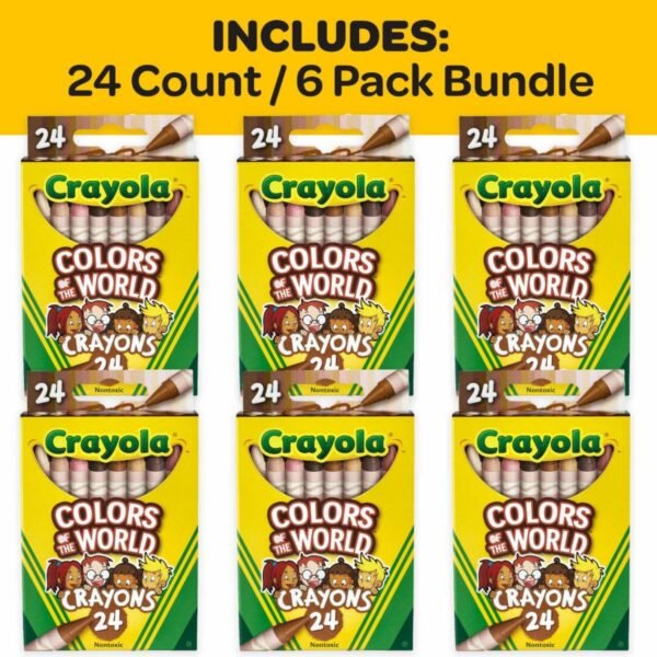 Crayola Bulk Crayon Set Colors of The World Multicultural Crayons School Supplies 6 Sets of 24 Colors.jpg