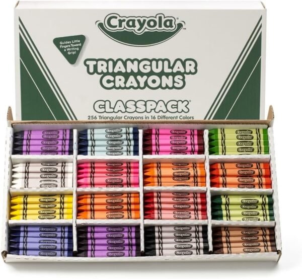 Crayola Triangular Crayon Classpack 256ct 16 Assorted Toddler Crayons Anti.jpg