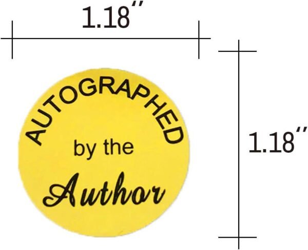 Easter Autographed by The Author Stickers 1.18 inch Gold Foil Autographed Sticker 1008 LabelsPack.jpg
