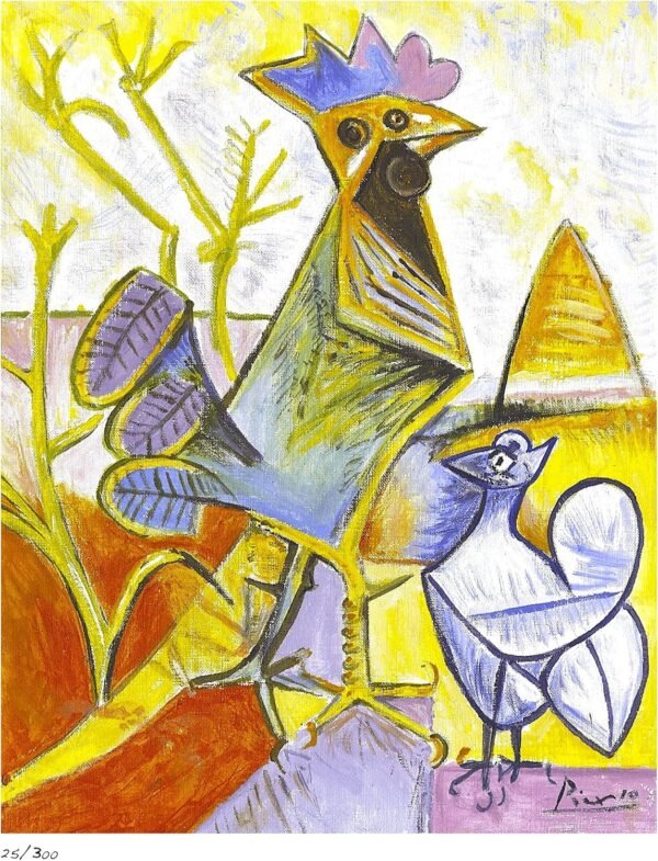 Pablo Picasso Signed Hand numbered Limited Edition Lithograph Print The Cock of Liberation Unframed.jpg