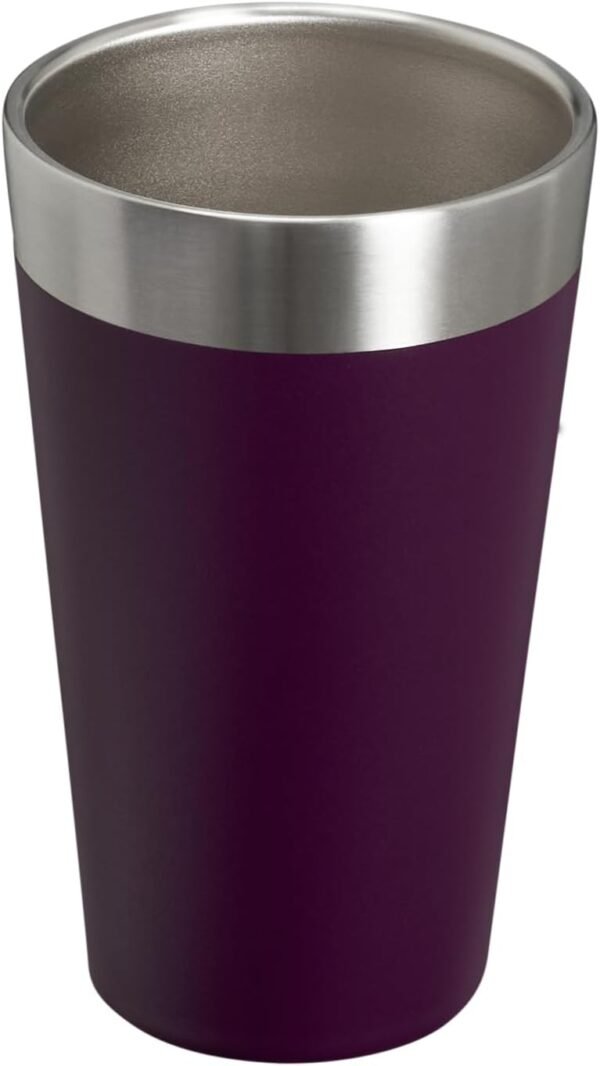 Stanley Adventure Stacking Beer Pint Glass 16oz Stackable Drinking Cup for Cold Beverages Dishwasher Safe Insulated Stainless Steel Tumbler BPA Free Plum.jpg