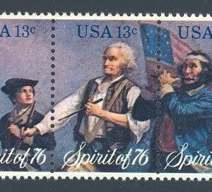 Strip of 3 collectible USA Bicentennial Stamps Spirit of 76.jpg