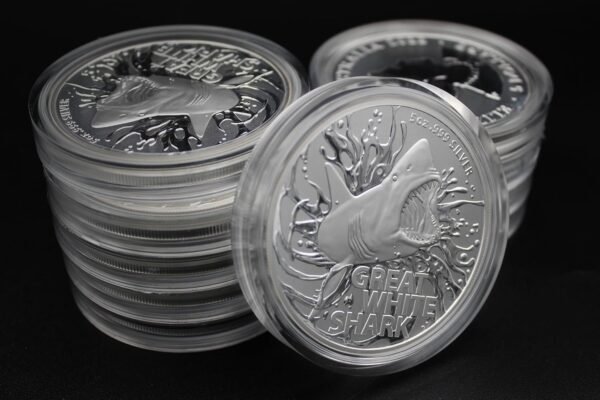 1757654657 2022 P 5 oz Australian Silver Great White Shark Coin Brilliant Uncirculated in Capsule with Certificate of Authenticity 5 Seller BU.jpg
