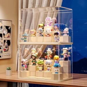2pcs Acrylic Display Case with Tiered Shelves Stackable Collectibles Organizer.jpg