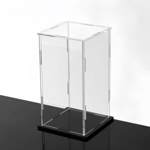 Clear Acrylic Box with Black Base 50x50x50cm20x20x20in Self Assembly Display Case.jpg