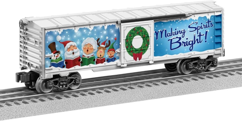 Lionel 2023 Christmas Illuminated Music O Gauge Model Train Boxcar.jpg