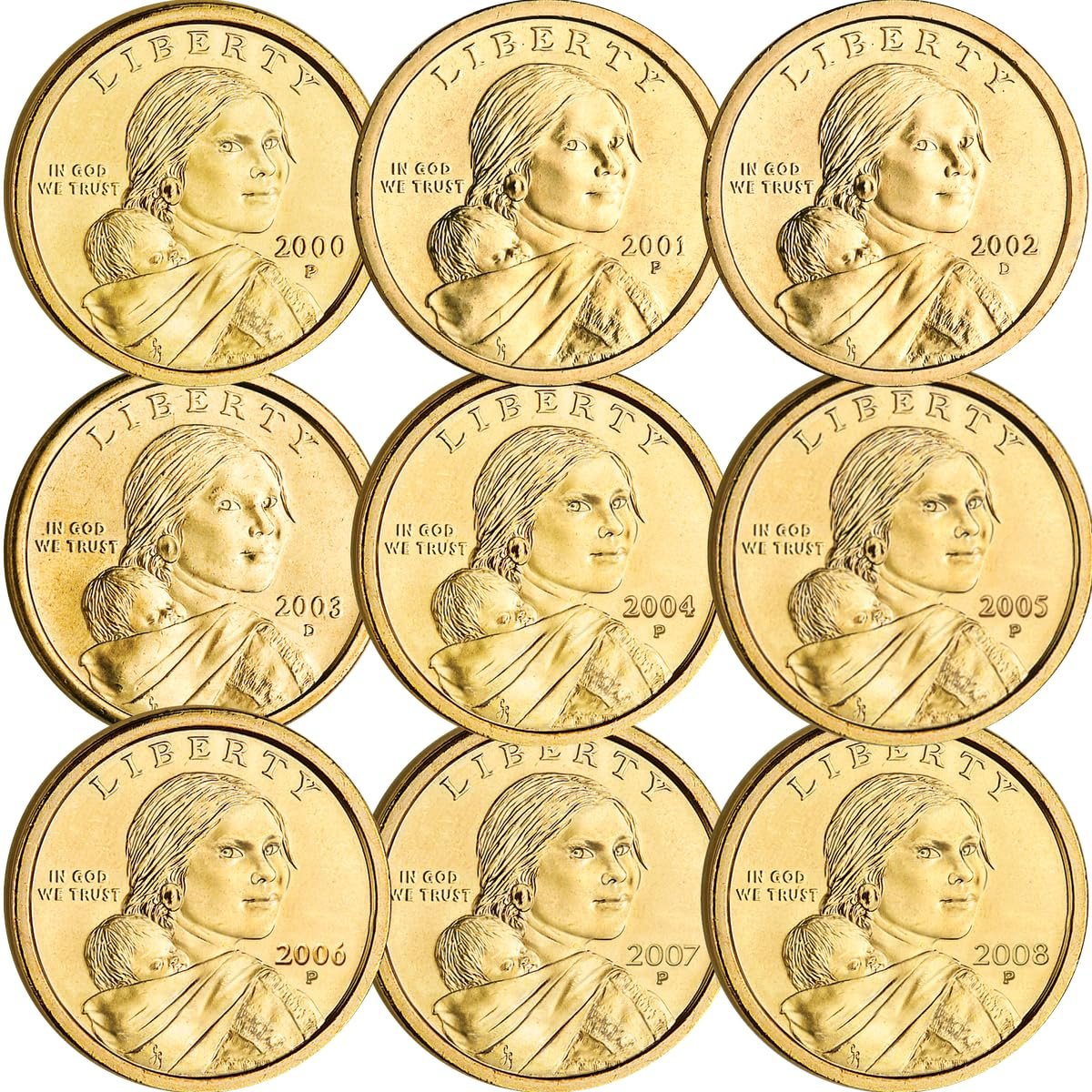 1759728252 2000 2008 Complete PD Sacagawea Dollar Set.jpg