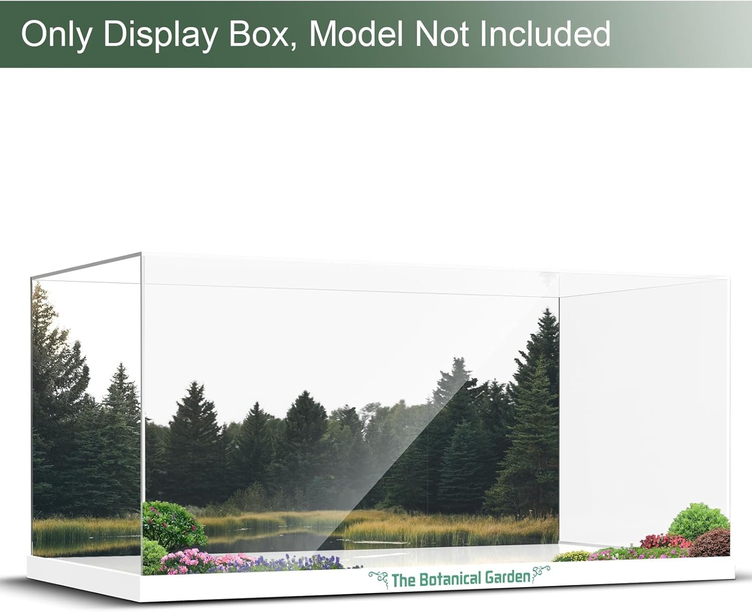 Acrylic Display Case for Lego Botanical Garden Display Box Compatible with Lego 21353 Box Only No Model Clear Acrylic Plate with Base HD Painted Background.jpg