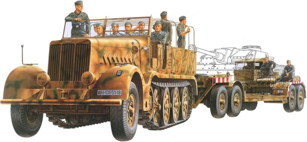Tamiya 300035246 135 WWII Special Operations Vehicle 9 Famo with Low Bed.jpg